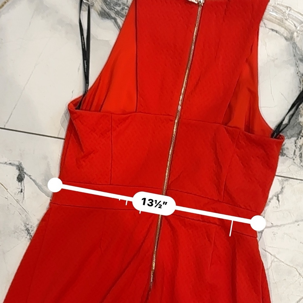 Laundry By Shelli Segal | 8 | Vibrant Red Sheath Dress - Picture 7 of 9